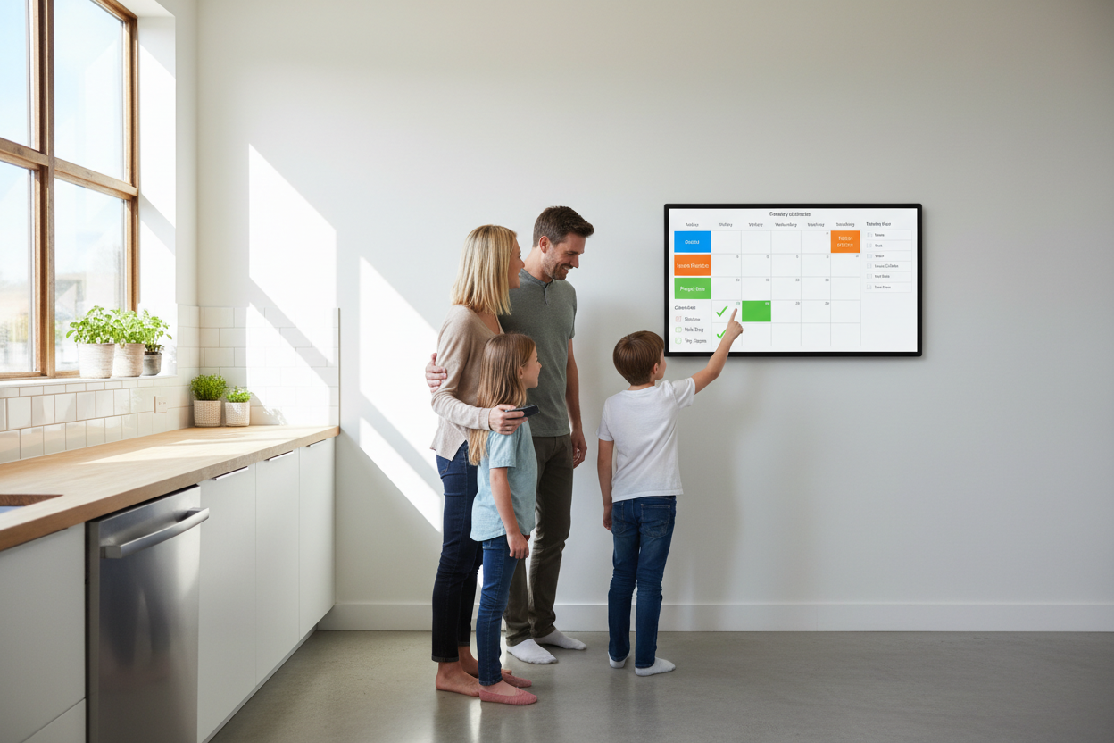 How to set up a centralized digital family calendar hub