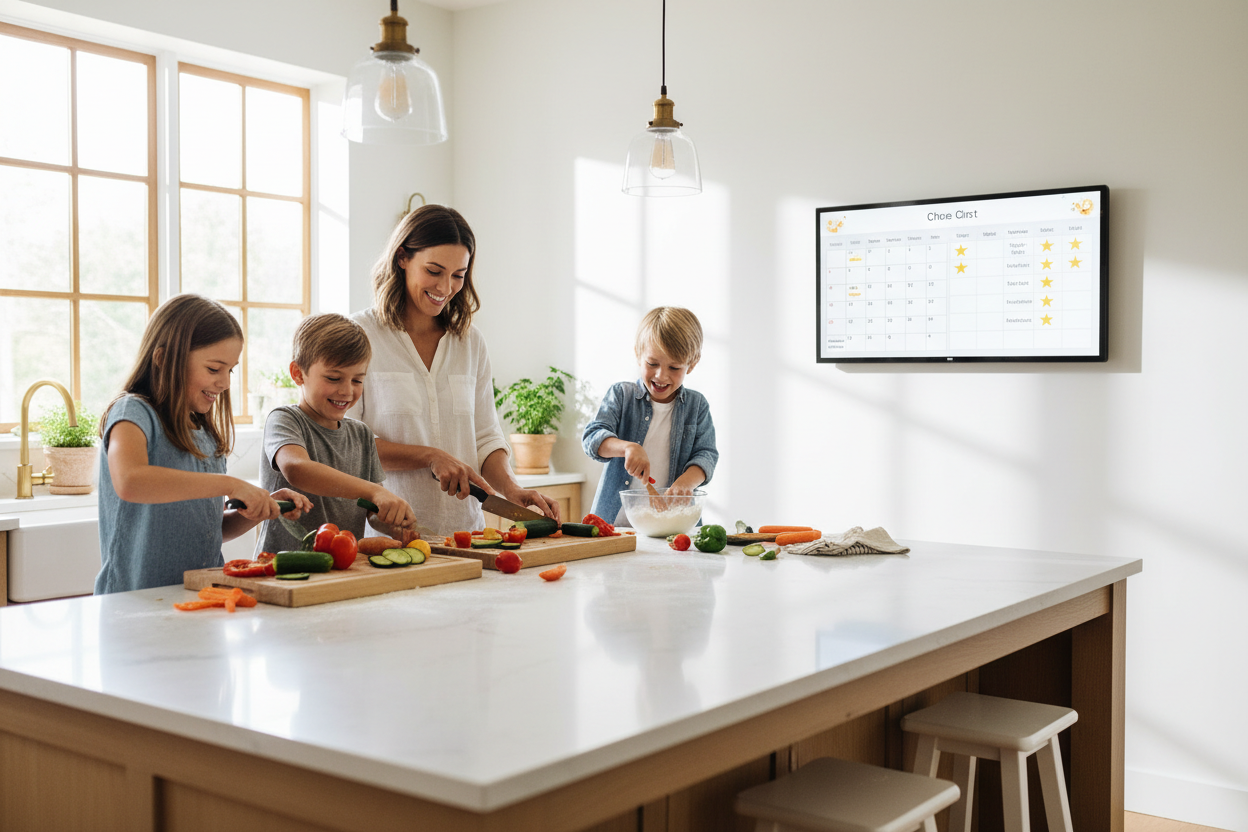 Subscription-Free Smart Displays for Calendar and Chores