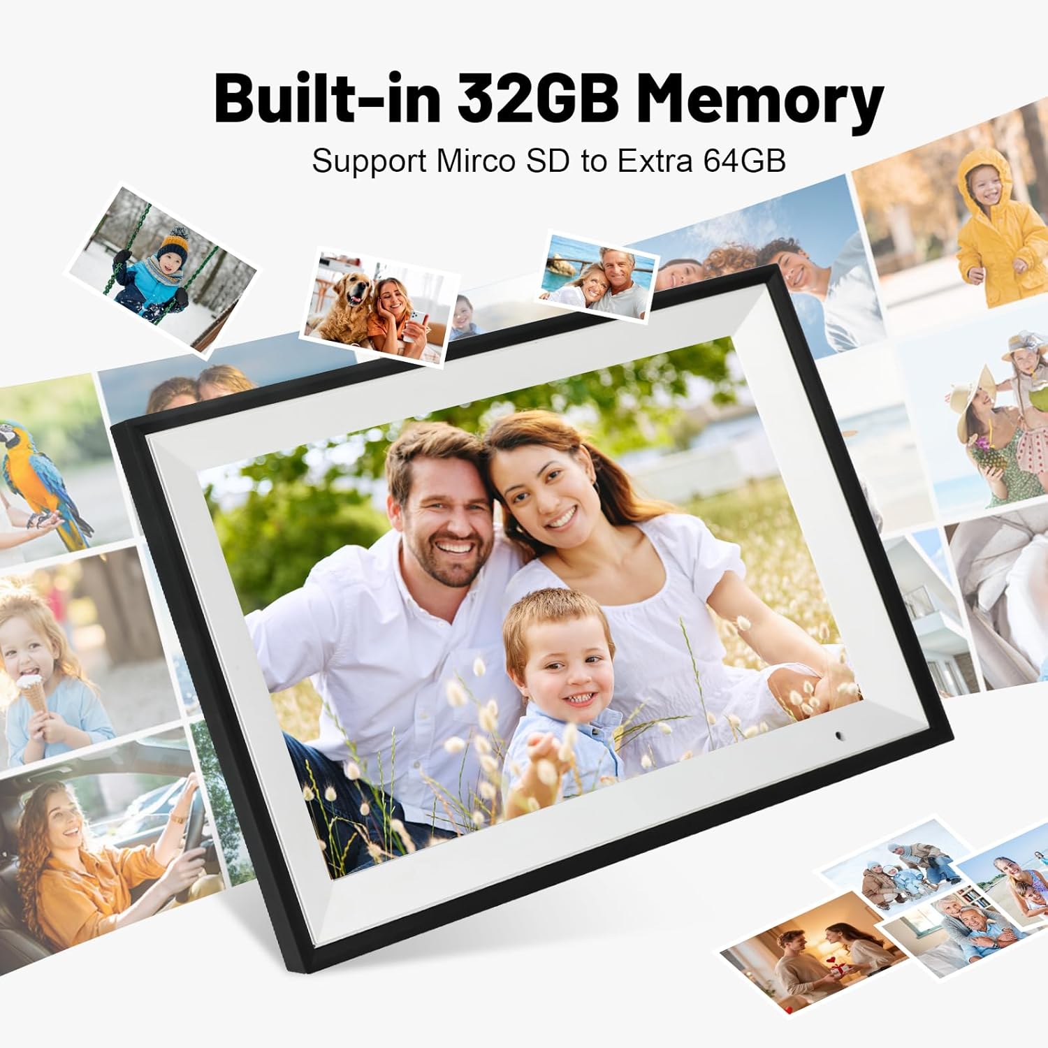 Linkdaze 10.1 Inch Digital Picture Frame with 1280*800 HD IPS Touch Sc